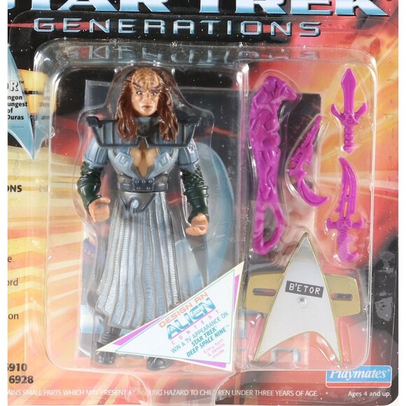 Star Trek Generations B' Etor Notorious Klingon Warrior Action Figure 1994 - Picture 3 of 8